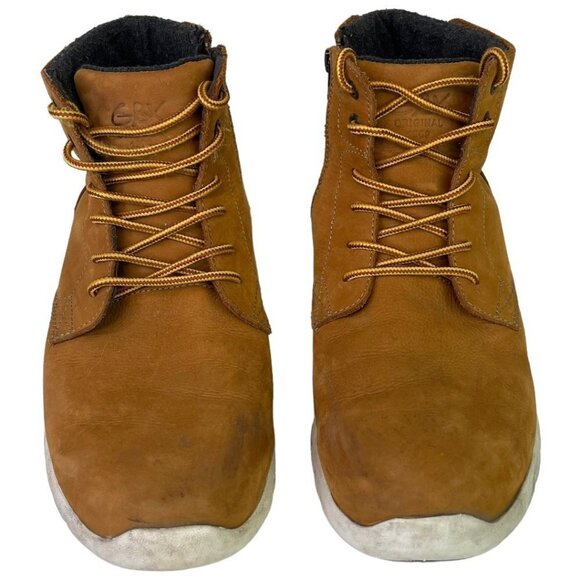 GBX Atomik Mens Ankle Boots Size 10 Lace Up Side Zip Tan Leather $90 MSRP - Picture 2 of 12